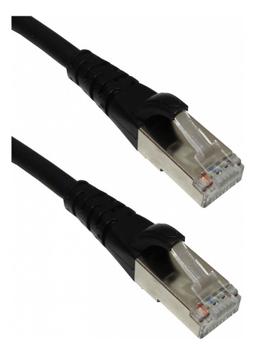 Linkmade S/ftp Cat6 4un 30cm Negro Lszh Cable Patch Inyectad