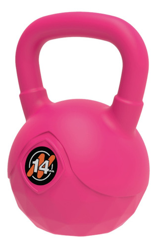 Pesa Rusa O Kettlebell 14 Kg Pvc Funcional Gym Gimnasio Color Rosa