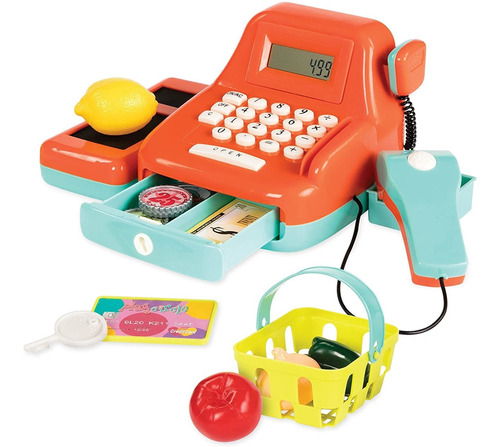 Cash Register Toy Playset Pretend Play Kids Calculator ...