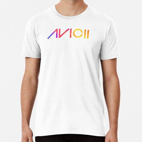 Remera Avicii Texto Solo Colorido Grande Algodon Premium