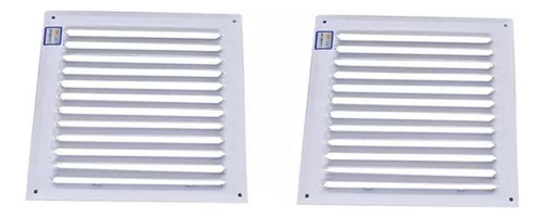 Pack 2 Rejilla Para Ventilación De Gas 17x17 Aprobada Blanco