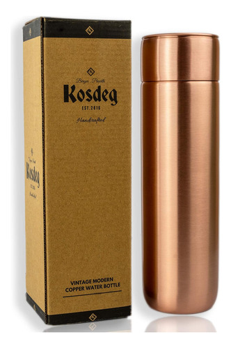 Garrafa De Água De Cobre - 16 Oz Vintage Design Moderno -...
