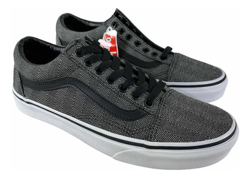 Tenis Vans Old Skool Gris Con Negro Vn0a38g1u4j Look Trendy