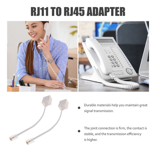 Adaptador De Conector De Teléfono A Ethernet Rj11 A Adaptado