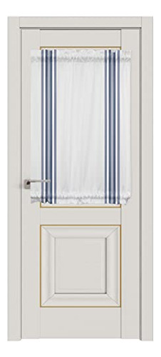 Cortinas Blancas Para Puerta Francesa Con Rayas Verticales