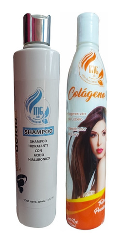 Colágeno Porcelanizado + Shampoo De Ácido Hialuronico Mg Lab