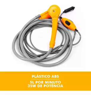 Chuveiro Elétrico 12V ducha portátil para Barraca De Banho Camping com Regulagem De Pressão p/ Motorhome Trilha Praia acampamento