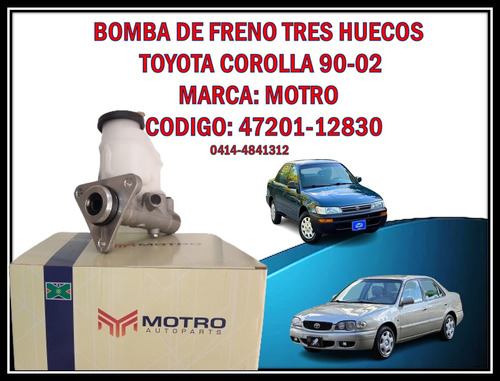  Bomba Freno Toyota Corolla Baby Camry Sapito 3 Huecos 95/02