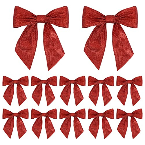 Red Bows For Crafts Metallic Glitter Red Twist Tie Bows...