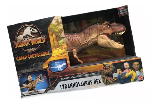 Mattel Jurassic World T-Rex Dinossauro Articulado Super Colossal 60cm