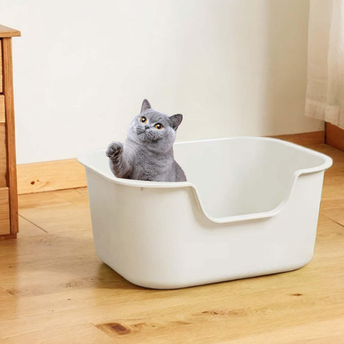 Caja De Arena Para Gatos Pet Bedpan Caja De Arena Beige