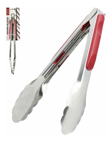 Pinza De Cocina Multiuso De Acero Con Traba De Apertura