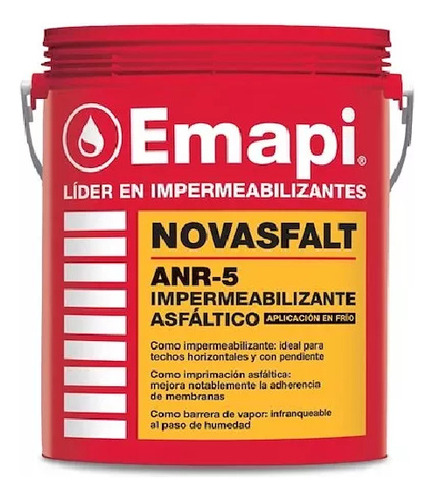 Emapi Novasfalt Anr-5 Asfaltica Al Agua X 20 Lts