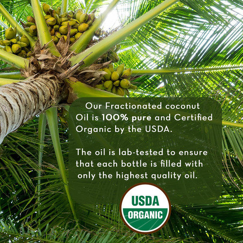 Fractionated Coconut Oil For Hair And Skin, 100% Natural And