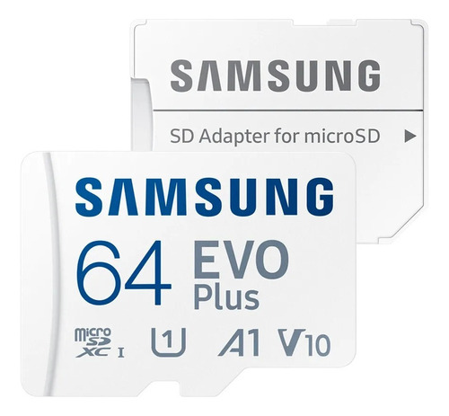 Cartão Memória Samsung 64gb Micro Sd Evo Plus 130mbs