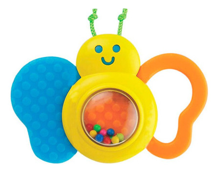 Brinquedo Infantil Chocalho De Bebe Borboleta Winfun 000183 Cor Colorido