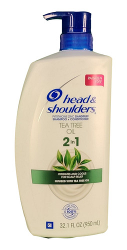 Shampoo Head&shoulders 2 En 1 Tea Tree Oil 950 Ml