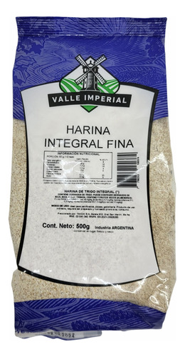Harina Integral Fina 1 Kg Marca Valle Imperial