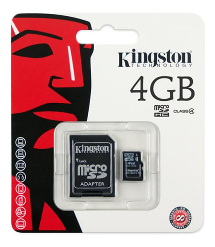 Memoria Micro Sd 4gb Marca Kingston Con Adaptador