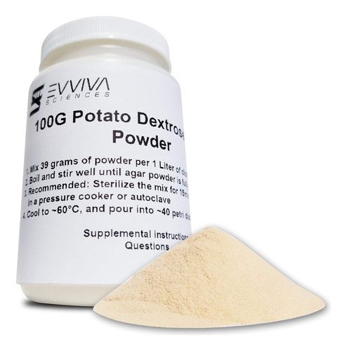 Polvo De Agar De Papa Dextrosa 100 Gramos Evviva Scienc...