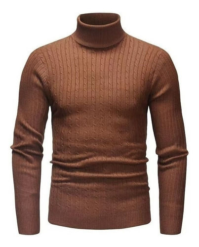 Sweater Cuello Alto Moda Comodo Hombre Invierno Tortug