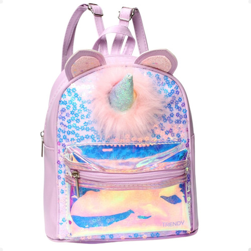 Mochila Infantil Nena Unicornio Lentejuelas Brillos Trendy