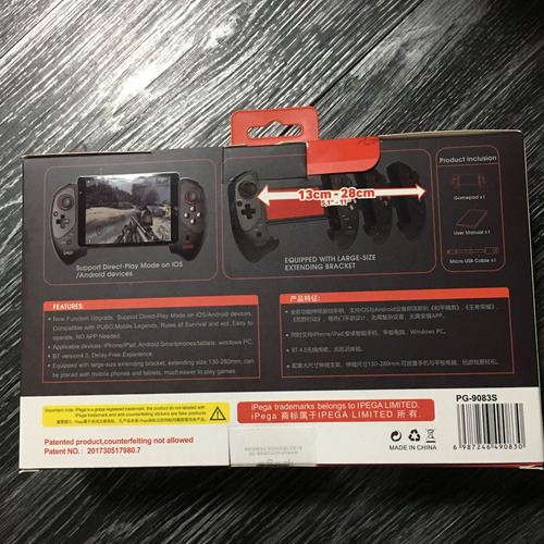 Ipega Pg-9083s Gamepad Retráctil Para Teléfono Móvil