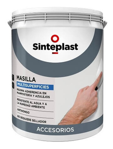 Masilla Multisuperficies Sinteplast 6kg Resistente Al Agua