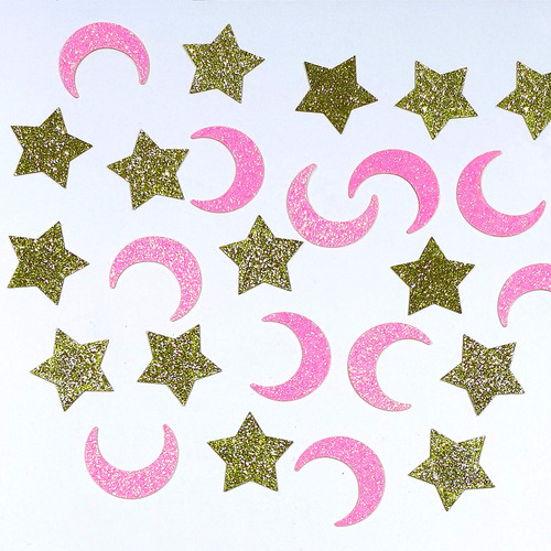 Confeti Mesa Luna Estrella Brillante Para Baby Shower Fiesta