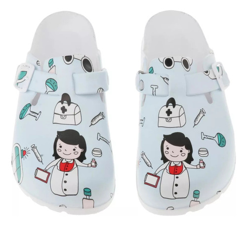 1 Par De Zapatos De Enfermera De Enfermería Estampados Para