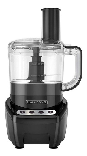 Imagen 1 de 3 de Procesador de alimentos Black+Decker FP4200 450W negra 120V