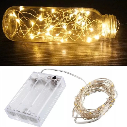 20 Fio Led Cordão 2m Luz Fada C/ 20 Leds Decoração 2 Metros