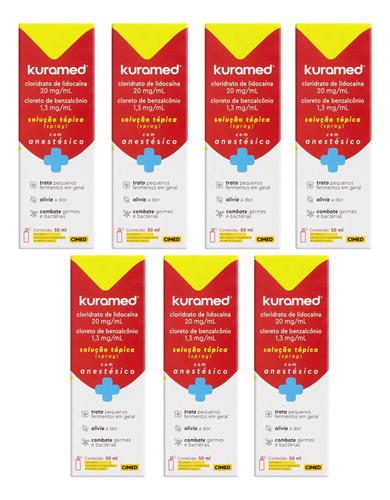 Kit 7 Antisséptico Kuramed Spray 50ml