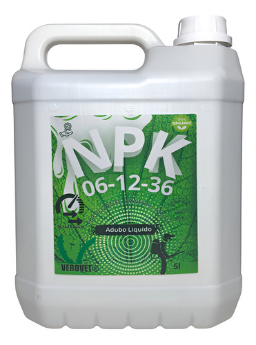 Adubo E Fertilizante Liquido Npk 15-15-20 5l Concentrado