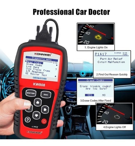 Konnwei Kw808 - Lector De Código Obdii Automático