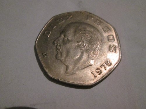 Moneda 10 Pesos Hidalgo 1975 Escasa