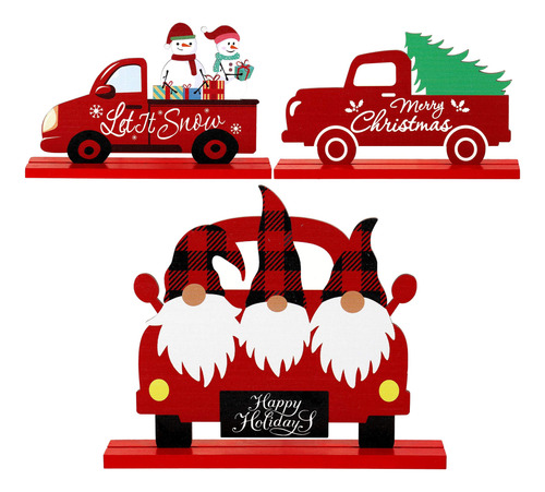 3 Piezas De Navidad Decoracin De Mesa Carteles Camin Santa M