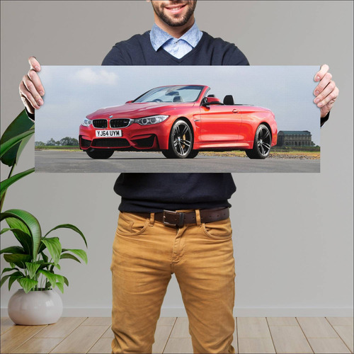 Cuadro 30x80cm Auto 2014 Bmw M4 Convertible Uk 8 191