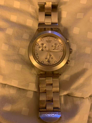 Relógio Swatch Swiss Prata Usado Em Ótimo Estado