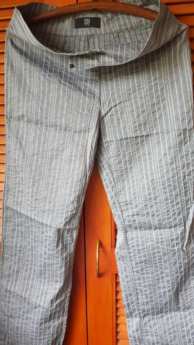 Pantalon En Saten Trabajado Y Licra.t.m/l.nuevo.de Spy.