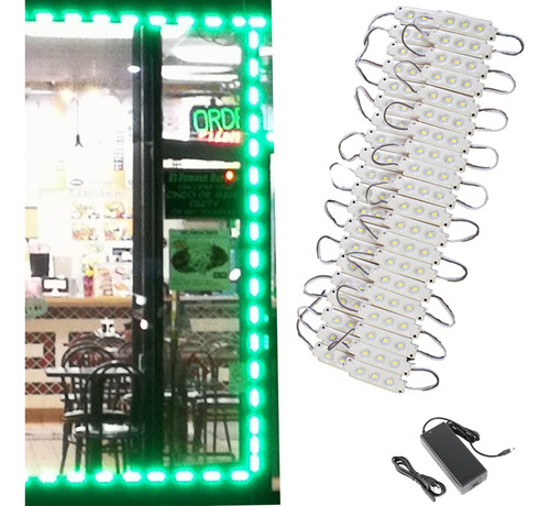 Storefront 5630 - Luz Led Para Ventana, Color Verde Brillant