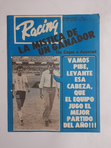 Revista Racing 214.primera B 1985 Tigre 2 Racing 1