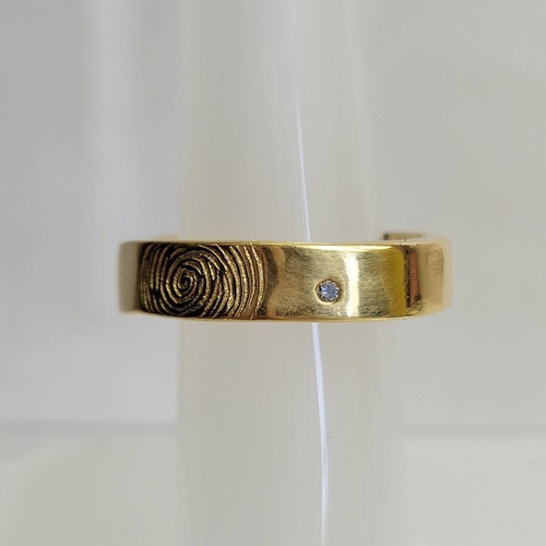 Anel Em Ouro 18k Com Brilhante - Cod 41190