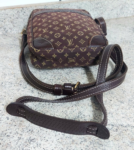 Bolsa Louis Vuitton Danube Mini Lin Marrom - Original Marrom Monogramas Ouro Marrom-escuro (Usado)