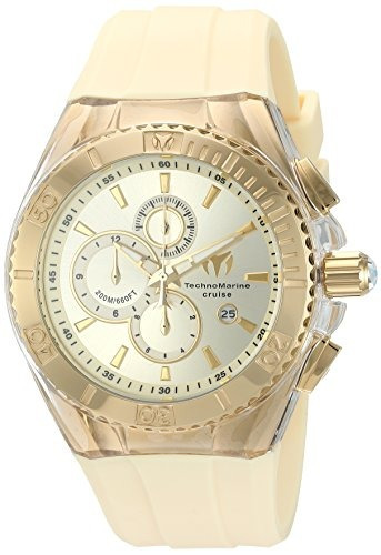 Reloj Technomarine Para Hombre Tm-115216 Tablero Dorado