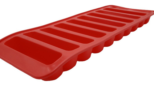 Forma De Silicone Para Gelo 24,5x9 Palito Vermelho