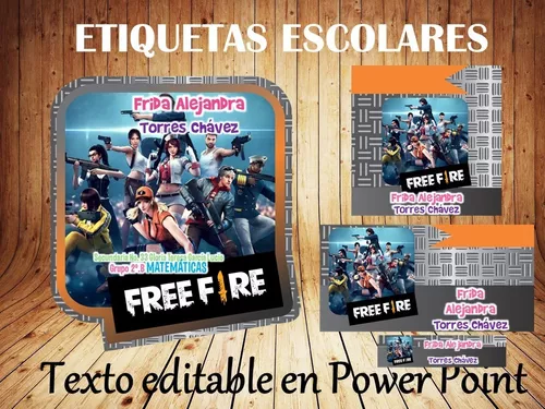 Etiqueta Escolar Free Fire