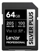 Comprar Tarjeta de Memoria Sd para cámaras fotográficas Lexar Silver Plus Sdxc 64gb U3 V30 4k 205mb\u002Fs