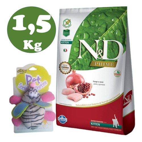 Farmina N&d Prime Grain Free Gato Kitten/gatito 1,5kg+regalo