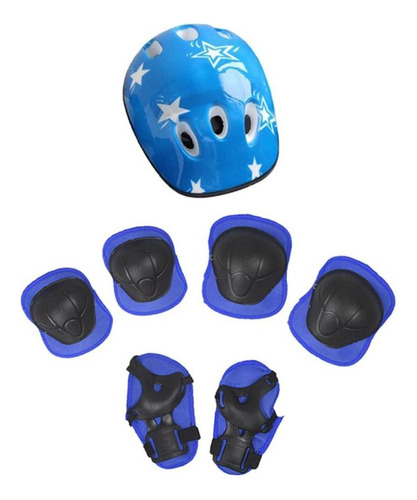 Protector De Casco De Protección De Muñeca Azul 7 Piezas